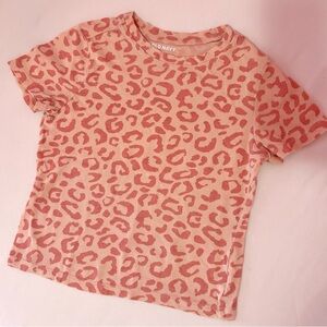 Kids Leopard Print Pink T-Shirt